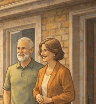 portrait du couple âgé (petit fichier 333×358 px, basse résolution). Utilisable comme fiche personnage.